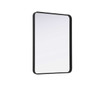 Contour Metal Rectangle Mirror 27X36 In Black (MR8A2736BLK)
