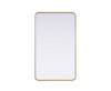 Contour Metal Rectangle Mirror 24X40 In Brass (MR8A2440BRA)
