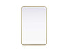 Contour Metal Rectangle Mirror 24X36 In Brass (MR8A2436BRA)
