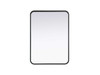 Contour Metal Rectangle Mirror 22X30 In Black (MR8A2230BLK)