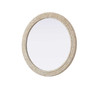 Round Cornhusk Mirror 42X42 In Linen White (MR4B42LN)