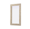 Elegant Furniture and Lighting Rectangle Cornhusk Mirror 24X42 In Linen White (MR4A2442LN)