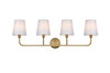 Elegant Furniture and Lighting Senna 35.5 Inch Wall Sconce In Satin Gold (LD7322W36SG)