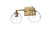 Elegant Furniture and Lighting Eero 16 Inch Wall Sconce In Satin Gold (LD7308W16SG)
