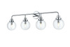 Elegant Furniture and Lighting Hanson 37 Inch Wall Sconce In Chrome (LD7037W38C)