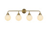 Hanson 37 Inch Wall Sconce In Satin Gold (LD7036W38SG)