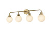 Hanson 37 Inch Wall Sconce In Satin Gold (LD7036W38SG)
