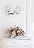 Elegant Furniture and Lighting Cassie 14 Inch Wall Sconce In Chrome (LD7026W14C)