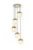 Eclipse 18 Inch Pendant Frosted White Shade In Satin Gold (LD6074SG)