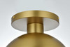 Eclipse 12 Inch Flush Mount Frosted White Shade In Satin Gold (LD6056SG)