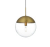 Eclipse 14 Inch Pendant Clear Shade In Chrome (LD6045SG)