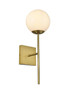 Neri 6 Inch Wall Sconce White Shade In Satin Gold (LD2360SG)