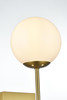 Neri 6 Inch Wall Sconce White Shade In Satin Gold (LD2360SG)