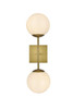 Neri 6 Inch Wall Sconce White Shade In Satin Gold (LD2358SG)