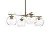 Opus 30.5 Inch Pendant Clear Shade In Satin Gold (LD2331SG)