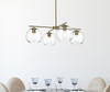 Opus 30.5 Inch Pendant Clear Shade In Satin Gold (LD2331SG)