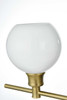 Elegant Furniture and Lighting Collier 4 Light Satin Gold And Frosted White Glass Wall Sconce (LD2323SG)
