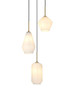 Elegant Furniture and Lighting Gene 17.5 Inch Pendant Frosted White In Satin Gold (LD2269SG)