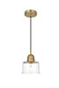 Kenna 6.5 Inch Pendant Clear Shade In Satin Gold (LD2253SG)