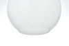 Elegant Furniture and Lighting Baxter 8 Inch Flush Mount Frosted White Shade In Satin Gold (LD2205SG)