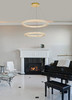 Elegant Furniture and Lighting Bowen 35.5 Inch Led Chandelier In Satin Gold (3800G36SG)