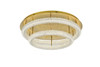 Bowen 33.5 Inch Led Flush Mount In Satin Gold (3800F33L2SG)