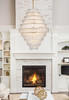 Elegant Furniture and Lighting Emilia 42 Inch Chandelier In Satin Gold (1780D42SG)