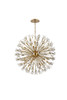 Vera 38 Inch Crystal Starburst Round Pendant In Gold (2550D38SG)
