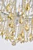 Maria Theresa 41 Light Chrome Chandelier Golden Teak (Smoky) Royal Cut Crystal (2800G52C-GT/RC)