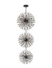 Vera 44 Inch Three Tiers Crystal Starburst Chandelier In Black (2550G44L3BK)