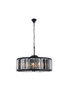 Chelsea 10 Light Matte Black Chandelier Silver Shade (Grey) Royal Cut Crystal (1203D35MB-SS/RC)