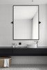 Rectangle Pivot Mirror 24X32 Inch In Black (MR6E2432BLK)