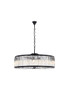 Elegant Furniture and Lighting Chelsea 10 Light Matte Black Chandelier Clear Royal Cut Crystal (1203G43MB/RC)