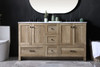 60 Inch Double Bathroom Vanity In Natural Oak (VF2860DNT)