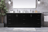 84 Inch Double Bathroom Vanity In Black (VF19684DBK)