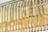 Elegant Furniture and Lighting Sydney 12 Light Polished Nickel Chandelier Golden Teak (1232D50PN-GT/RC)