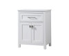 24 Inch Wide Bathroom Storage Freestanding Cabinet In White (SC012430WH)