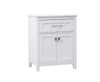24 Inch Wide Bathroom Storage Freestanding Cabinet In White (SC012430WH)