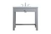 36 Inch Ada Compliant Bathroom Vanity In Grey (VF14836GR)