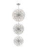 Vera 44 Inch Three Tiers Crystal Starburst Chandelier In Chrome (2550G44L3C)