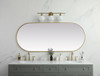 Metal Frame Oval Mirror 30X72 Inch In Brass (MR2A3072BRS)
