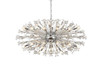 Elegant Furniture and Lighting Vera 48 Inch Crystal Starburst Oval Pendant In Chrome (2550D48C)