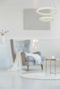 Elegant Furniture and Lighting Bowen 24 Inch Adjustable Led Chandelier In Chrome (3800G24C)