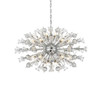 Vera 36 Inch Crystal Starburst Oval Pendant In Chrome (2550D36C)