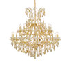 Maria Theresa 41 Light Gold Chandelier Golden Teak (Smoky) Royal Cut Crystal (2800G52G-GT/RC)