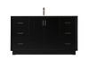 60 Inch Single Bathroom Vanity In Black (VF19660BK)