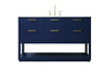 54 Inch Single Bathroom Vanity In Blue (VF19254BL)