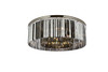 Sydney 10 Light Polished Nickel Flush Mount Silver Shade (Grey) Royal Cut Crystal (1238F43PN-SS/RC)