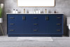 84 Inch Double Bathroom Vanity In Blue (VF19684DBL)