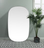 Metal Frame Oval Mirror 36X60 Inch In Silver (MR2B3660SIL)